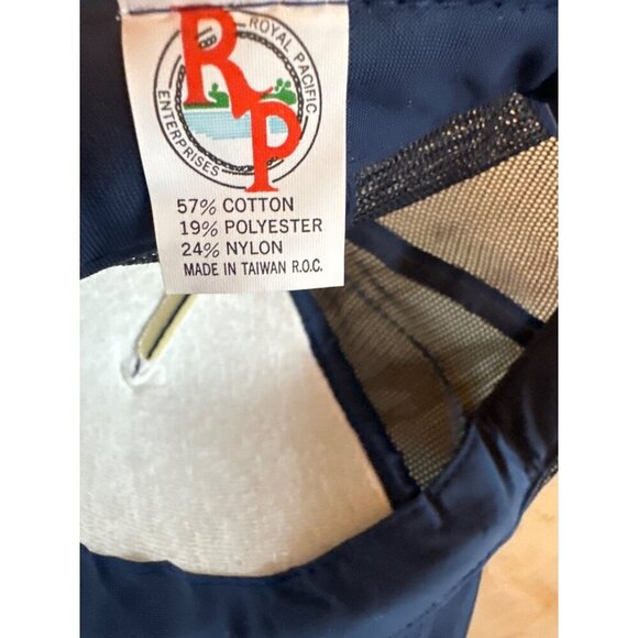 Yaesu Communications Royal Pacific Navy Blue Mesh Trucker Hat 57% Cotton 19% Pol - Picture 5 of 5
